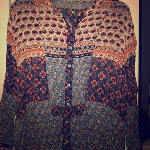 Long sleeve thin blouse